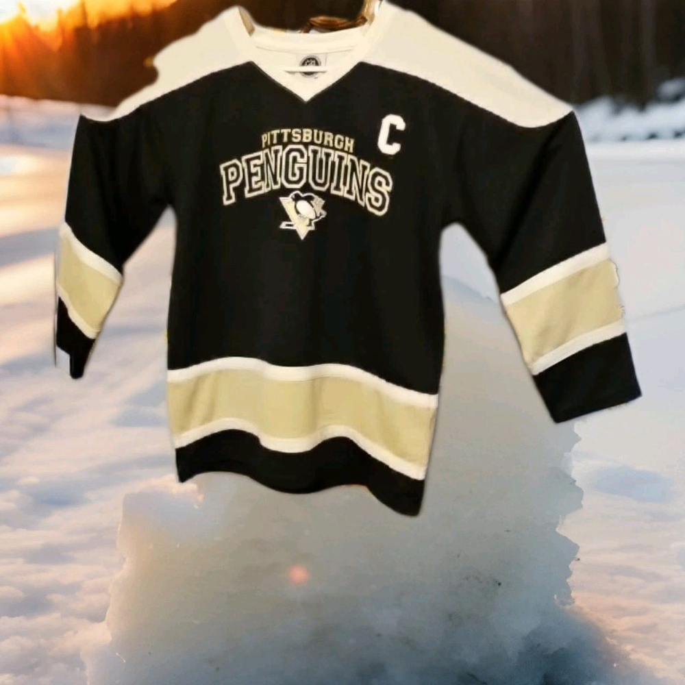 Sidney Crosby Pittsburgh Penguins Maska Jersey Size Large NHL Captain Hockey